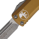 Microtech Automatic UTX-85 OTF Knife Tan Aluminum Apocalyptic Drop Pt Blade 23110APTA