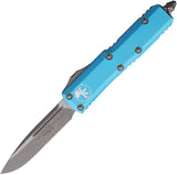 Microtech Automatic UTX-85 OTF Knife Distressed Turquoise Aluminum Apocalyptic Blade 23110APTQ