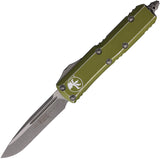 Microtech Automatic UTX-85 OTF Knife Distressed OD Green Aluminum Apocalyptic Blade 23110DOD