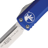 Microtech Automatic UTX-85 OTF Knife Navy Blue Aluminum Drop Pt Blade 23110NA