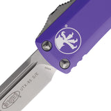 Microtech Automatic UTX-85 OTF Knife Purple Aluminum Drop Point Blade 23110PU