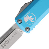 Microtech Automatic UTX-85 OTF Knife Turquoise Aluminum Drop Point Blade 23110TQ