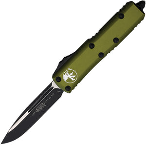 Microtech Automatic UTX-85 OTF Knife OD Green Aluminum Black Drop Point Blade 2311OD