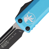 Microtech Automatic UTX-85 OTF Knife Turquoise Aluminum Two-Tone Drop Pt Blade 2311TQ