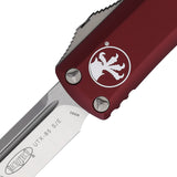 Microtech Automatic UTX-85 OTF Knife Merlot Red Aluminum Satin Drop Pt Blade 2314MR