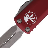 Microtech Automatic UTX-85 OTF Knife Merlot Red Aluminum Apocalyptic Double Edge Blade 23210APMR