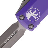 Microtech Automatic UTX-85 OTF Knife Purple Aluminum Apocalyptic Dagger Blade 23210APPU