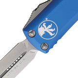 Microtech Automatic UTX-85 OTF Knife Blue Aluminum Double Edge Dagger Blade 23210BL