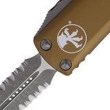 Microtech Automatic UTX-85 OTF Knife Tan Aluminum Apocalyptic Serrated Blade 23211APTA