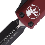 Microtech Automatic UTX-85 OTF Daytona Knife Merlot Red Aluminum Double Edge Dagger Blade 2321MR