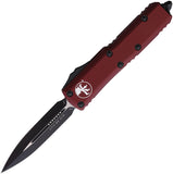 Microtech Automatic UTX-85 OTF Daytona Knife Merlot Red Aluminum Double Edge Dagger Blade 2321MR