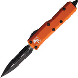 Microtech Automatic UTX-85 OTF Knife Orange Aluminum Two-Tone Double Edge Blade 2321OR