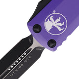 Microtech Automatic UTX-85 OTF Knife Purple Aluminum Two-Tone Double Edge Blade 2321PU