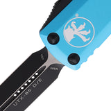 Microtech Automatic UTX-85 OTF Knife Turquoise Aluminum Two-Tone Double Edge Blade 2321TQ