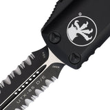 Microtech Automatic UTX-85 OTF Knife Black Aluminum Serrated Double Edge Blade 2322T