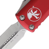 Microtech Automatic UTX-85 OTF Knife Red Aluminum Satin Double Edge Blade 2324RD