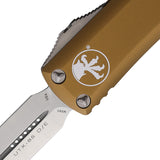 Microtech Automatic UTX-85 OTF Knife Tan Aluminum Double Edge Dagger Blade 2324TA