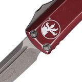 Microtech Automatic UTX-85 OTF Knife Distressed Merlot Red Aluminum Apocalyptic Tanto Blade 23310DMR