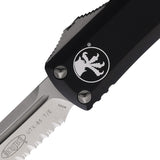 Microtech Automatic UTX-85 OTF Knife Black Aluminum Partially Serrated Tanto Blade 23311