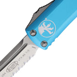 Microtech Automatic UTX-85 OTF Knife Turquoise Aluminum Serrated Tanto Blade 23312TQ