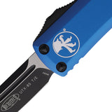 Microtech Automatic UTX-85 OTF Knife Blue Aluminum Two-Tone Tanto Blade 2331BL