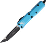 Microtech Automatic UTX-85 OTF Knife Turquoise Aluminum Two-Tone Tanto Blade 2331TQ