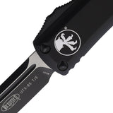 Microtech Automatic UTX-85 OTF Knife Black Aluminum Two-Tone Tanto Blade 2331T