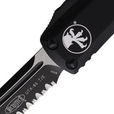 Microtech Automatic UTX-85 Tactical OTF Knife Black Aluminum Serrated Tanto Blade 2333T