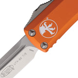 Microtech Automatic UTX-85 OTF Knife Orange Aluminum Satin Tanto Blade 2334OR