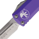 Microtech Automatic UTX-85 OTF Knife Purple Aluminum Tanto Blade 2334PU