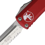 Microtech Automatic UTX-85 OTF Knife Red Aluminum Serrated Tanto Blade 2336RD