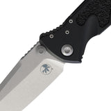 Microtech Socom Elite Warcom Linerlock Black Aluminum & Traction Folding M390MK Knife 25910S
