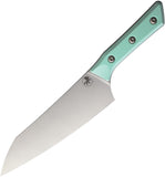 Microtech Chef's Caribbean Blue G10 Bohler M390MK Fixed Blade Kitchen Knife 300010CA