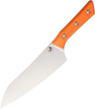 Microtech Chef's Ember Orange G10 Bohler M390MK Fixed Blade Kitchen Knife 300010EM