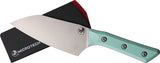 Microtech Santoku Caribbean Blue G10 Bohler M390MK Fixed Blade Kitchen Knife 320010CA