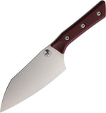 Microtech Santoku Merlot Red G10 Bohler M390MK Fixed Blade Kitchen Knife 320010MR