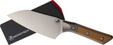 Microtech Santoku Coyote Tan G10 & Titanium Bohler M390MK Fixed Blade Kitchen Knife 3200B10CE