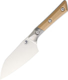 Microtech Santoku Coyote Tan G10 & Titanium Bohler M390MK Fixed Blade Kitchen Knife 3300B10CE