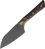 Microtech Santoku Livewire Copper Carbon Fiber & Titanium Bohler M390MK Fixed Blade Kitchen Knife 3300B1DLCLWC