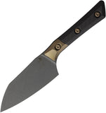 Microtech Santoku Carbon Fiber & Titanium gray DLC Bohler M390MK Fixed Blade Kitchen Knife 3300B1DLC