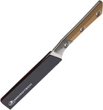 Microtech Steak Coyote Tan G10 & Titanium Bohler M390MK Fixed Blade Kitchen 4pc Knife Set 3600B10SETCE