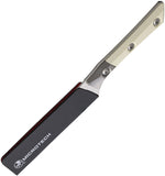 Microtech Steak Ivory G10 & Titanium Bohler M390MK Fixed Blade Kitchen 4pc Knife Set 3600B10SETIV