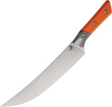 Microtech Butcher Ember Orange G10 & Titanium Bohler M390MK Fixed Blade Kitchen Knife 3800B10EM
