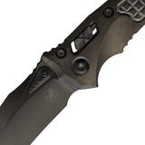 Microtech Amphibian Marfione Ram-Lok Black DLC Frag Titanium Folding M390MK Knife 58015