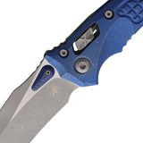 Microtech Amphibian Marfione Ram-Lok Antique Blue Frag Titanium Folding Apocalyptic M390MK Knife 58028