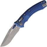 Microtech Amphibian Marfione Ram-Lok Antique Blue Frag Titanium Folding Apocalyptic M390MK Knife 58028