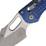 Microtech Stitch Ram-Lok Marfione Antique Blue Frag Titanium Folding Apocalyptic M390MK Knife 58089