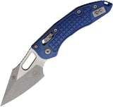 Microtech Stitch Ram-Lok Marfione Antique Blue Frag Titanium Folding Apocalyptic M390MK Knife 58089