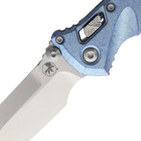 Microtech Socom Marfione Ram-Lok Ice Blue Titanium Folding M390MK Spear Pt Knife 58204
