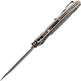 Microtech Socom Marfione Ram-Lok Stonewash Frag Titanium Folding M390MK Tanto Knife 58400